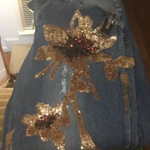 Embellished jeans